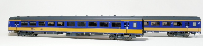 Exact-Train EX11020 - H0 - Personenwagen ICRm Bpmez10, Apmz10 Amsterdam-Brüssel, NS, Ep. VI